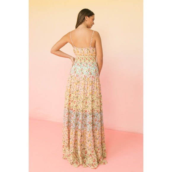 Flying Tomato Floral Print Spaghetti Strap Smocked Maxi - Picture 5 of 8